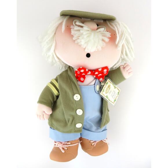 1984 Bumpkin Bunkies Gramps Plush Doll by Fabrizio w/ Stand George Good 12" - Picture 10 of 12